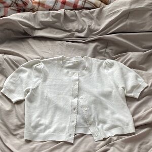 Moon & Madison Ivory Button-Up Cardigan